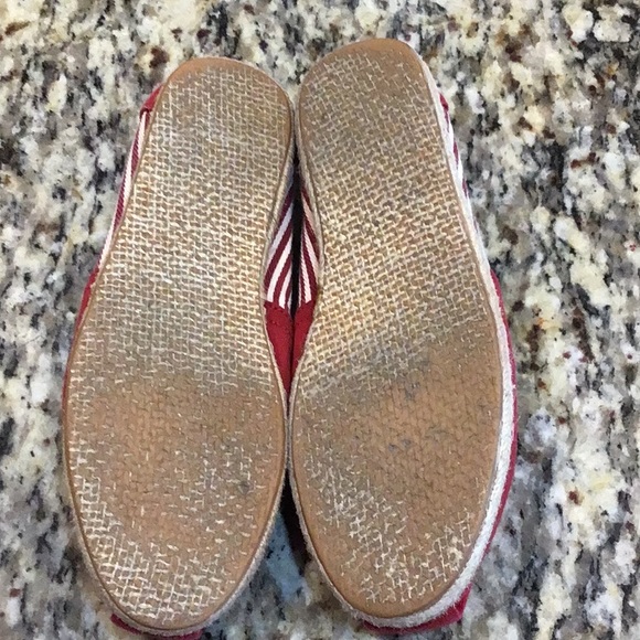 Tom’s women’s Classic University rope espadrille, red and white canvas, size 8 - Picture 6 of 7